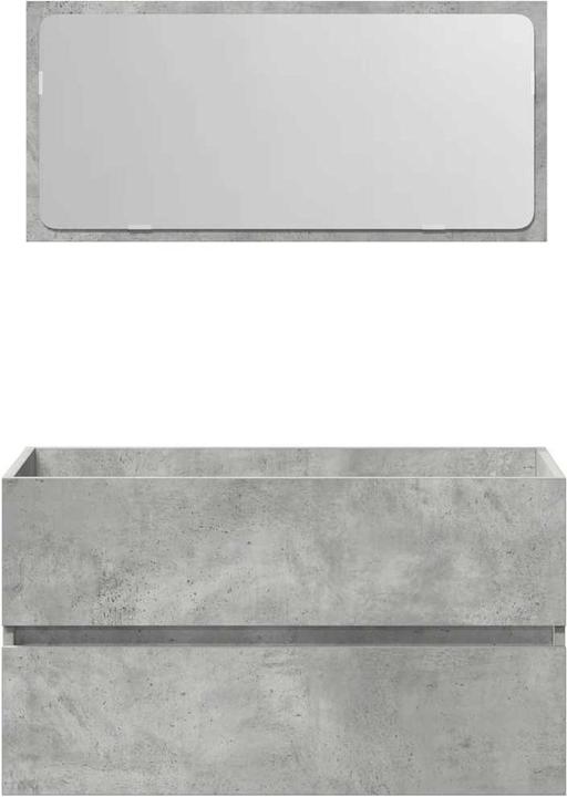 Image du produit VidaXL Armoire de salle de bain avec miroir Bois composite gris béton