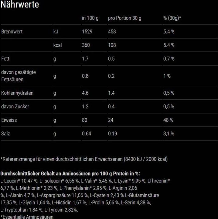 Nährwerte und Zutaten Woo Protein (Vanille, 1 Stk., 600 g)