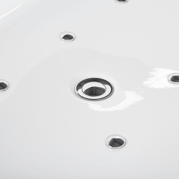 Produktbild Beliani Whirlpool Badewanne freistehend weiss mit LED 170 x 80 cm NEVIS (237 l, 170 cm, 80 cm)