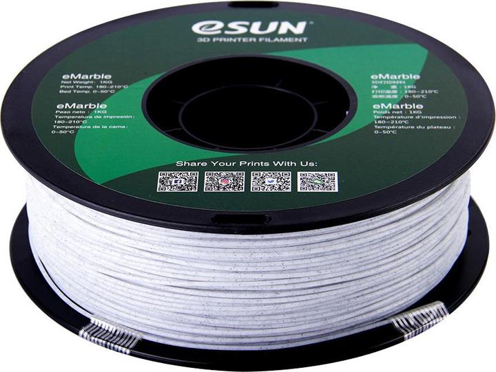 Actual product image eSUN EMARBLE 1,75mm NATURAL 1kg (PLA+, 1.75 mm, 1000 g, Transparent)