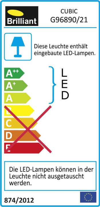 Label énergétique Brilliant Cubique (840 lm)