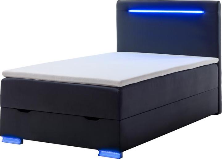 Actual product image Meise Möbel Las Vegas II Boxspring bed plastic base with LED/imitation leather (140 x 200)