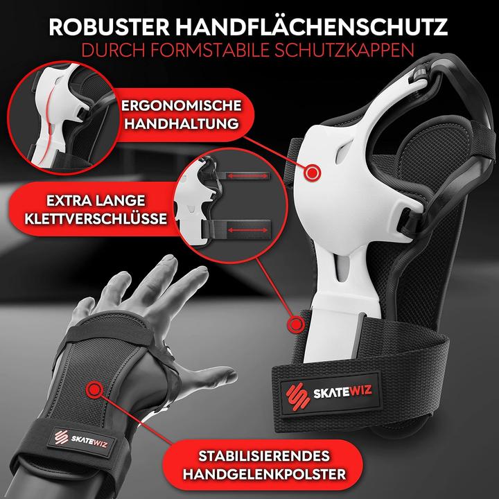 Image du produit Skatewiz Skate Protektoren Set (L, Coudes, Genouillère, Protège-poignets, 6 pièces)