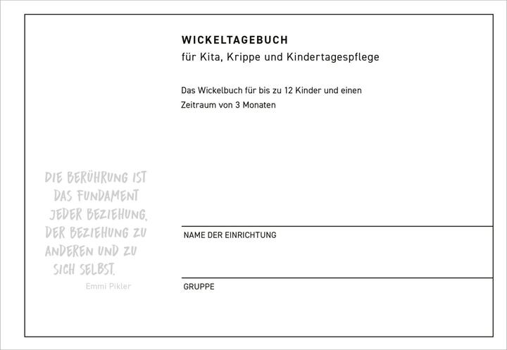 Produktbild Wickeltagebuch (Deutsch, Manuela Olten, Herder Pädagogik, 2022)