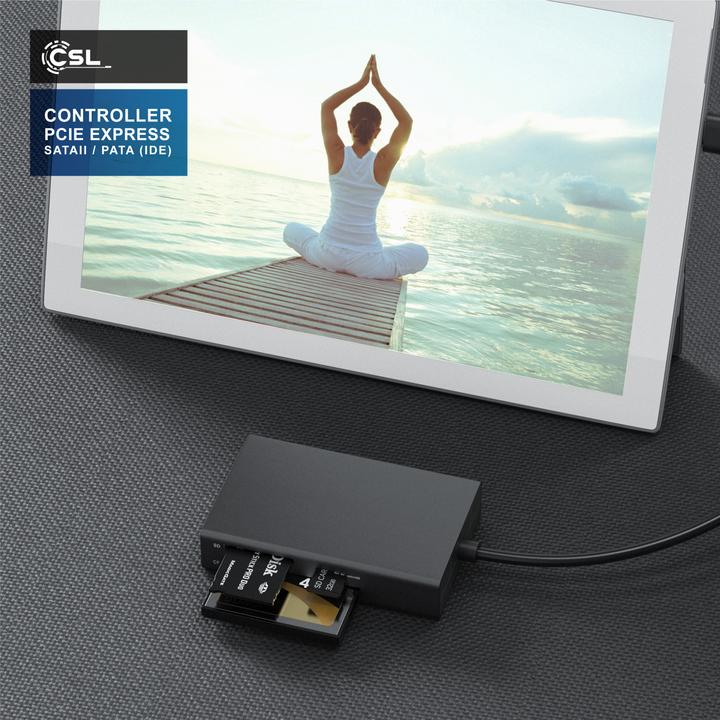 Actual product image CSL 3 in 1 card reader (USB-C 3.2 Gen 1)