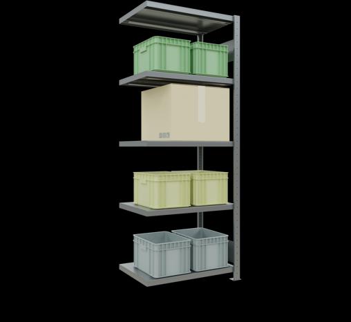 Produktbild Schulte Lagertechnik Stecksystem Anbauregal MULTIplus250 mit Längenriegel
