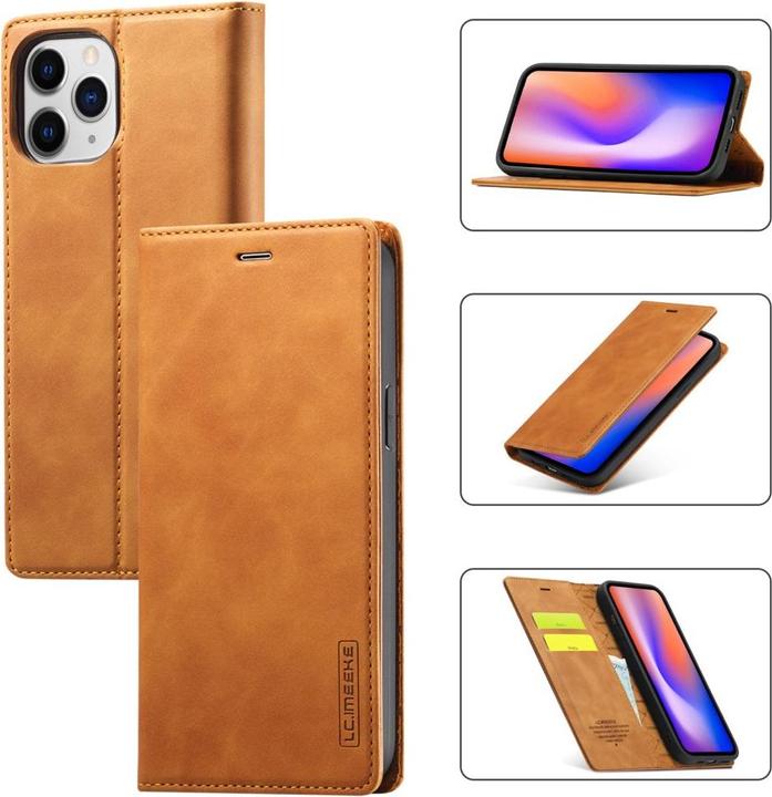 Produktbild Cover-Discount iPhone 13 Pro Max - Stand Flip Case Hülle braun (Apple iPhone 13 Pro Max)
