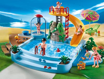 Image du produit Playmobil Piscine extérieure avec toboggan (4858, Playmobil Family Fun)