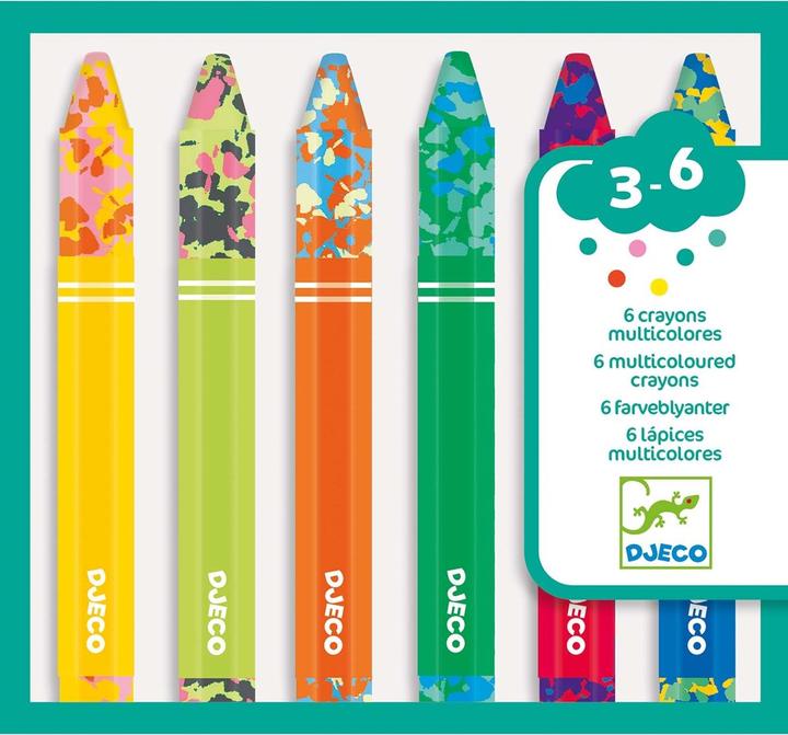 Djeco crayons multicolores (Multicolore, 6 x)