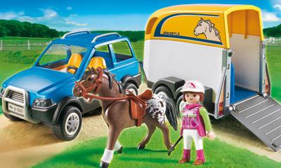 Produktbild Playmobil PKW mit Pferdeanhänger (5223)
