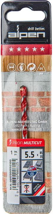 Productafbeelding Alpen Hardmetalen multifunctionele boor 5,5 (5,5 mm)