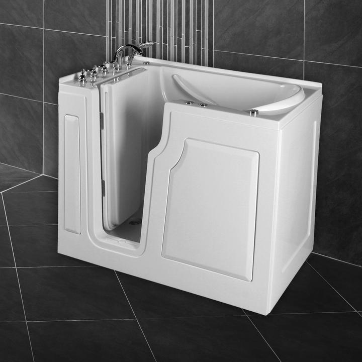 Actual product image PureHaven Senior bathtub 122x71 cm with whirlpool function Water jets Integrated door for easy access (122 cm, 71 cm)