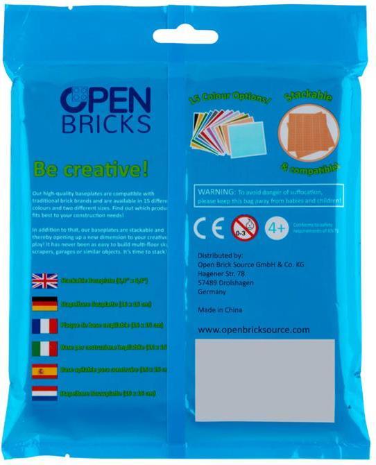 Produktbild Open Bricks OB-P20BK4 Schwarz Grundplatte