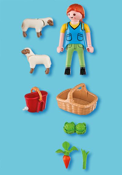 Produktbild Playmobil Bäuerin bei Schäfchen-Fütterung (4765)