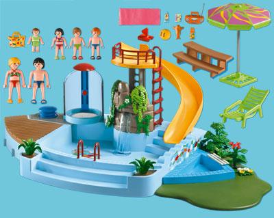 Image du produit Playmobil Piscine extérieure avec toboggan (4858, Playmobil Family Fun)