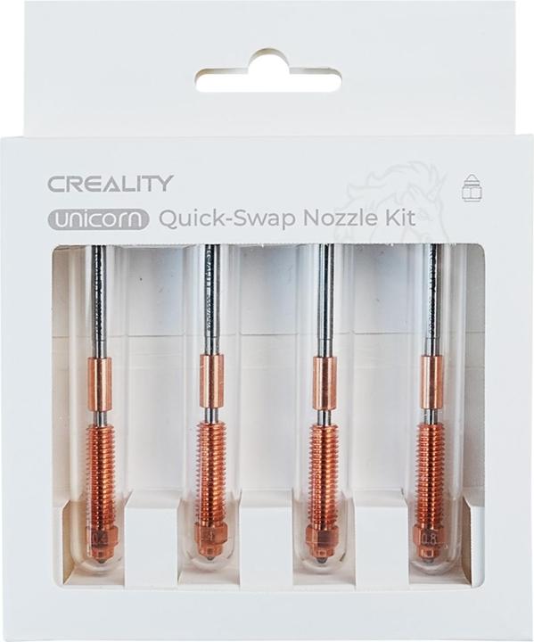 Actual product image Creality Unicorn Quick Swap Nozzle Kit 4pcs. (Replacement parts, Blast pipe)