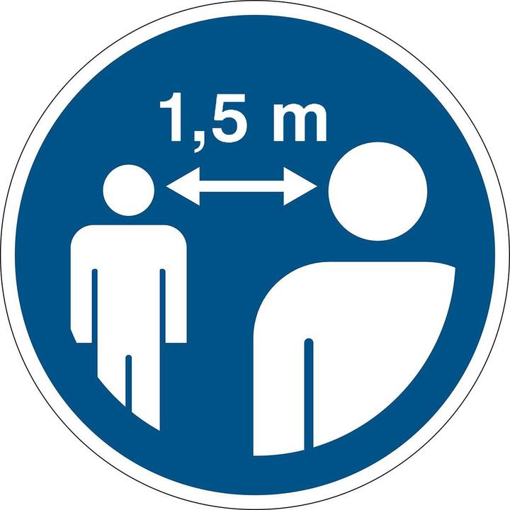 Produktbild Brady Sicherheitsschild - Sicherheitsabstand von mind. 1,5 Meter einhalten