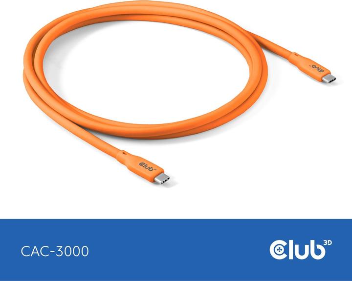 Produktbild Club 3D USB C — USB C (2 m, USB 4.0, 240 W)
