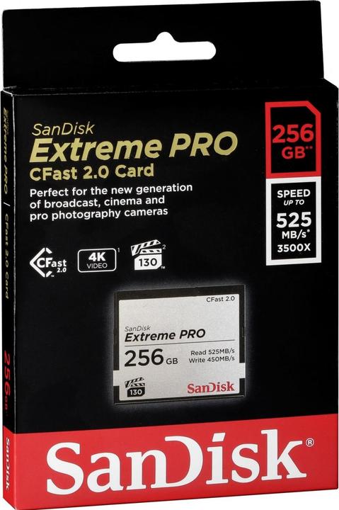 Produktbild SanDisk Cfast Card Extreme PRO (256 GB, CFast 2.0)