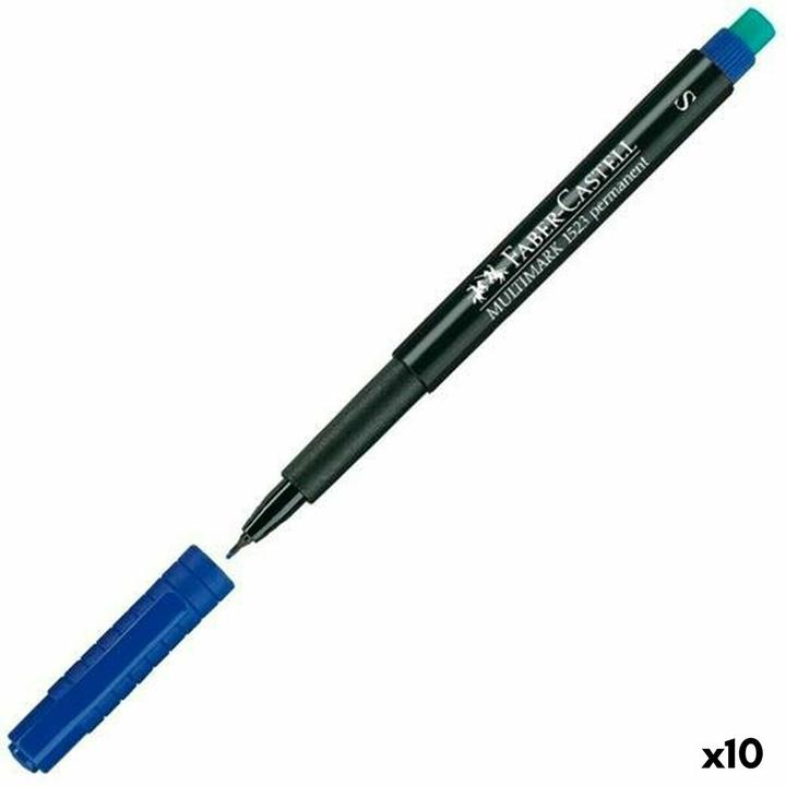 Produktbild Faber-Castell 152351 Permanentmarker Blau 1 Stück(e) (Blau, 10 x)