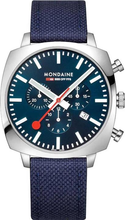 Produktbild Mondaine Grand Cushion (Chronograph, 41 mm)