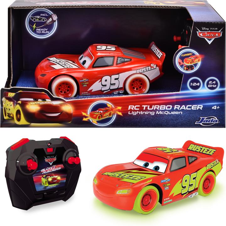 Actual product image Dickie Glow Racers Light McQueen