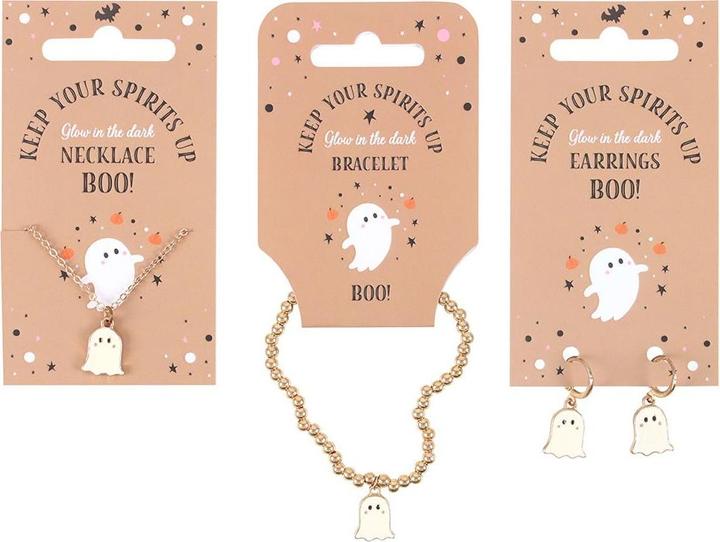 Actual product image Something Different Ghost Glow In The Dark Jewellery Set (100% synthetic material)