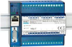 Actual product image W&T Web-IO 4.0 Digital, 12x input, 12x output Control, record and analyse switching signals via TCP/IP