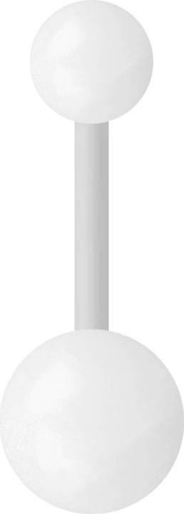 Actual product image Star Piercing Banana white with two balls (Bioflex, without brass)