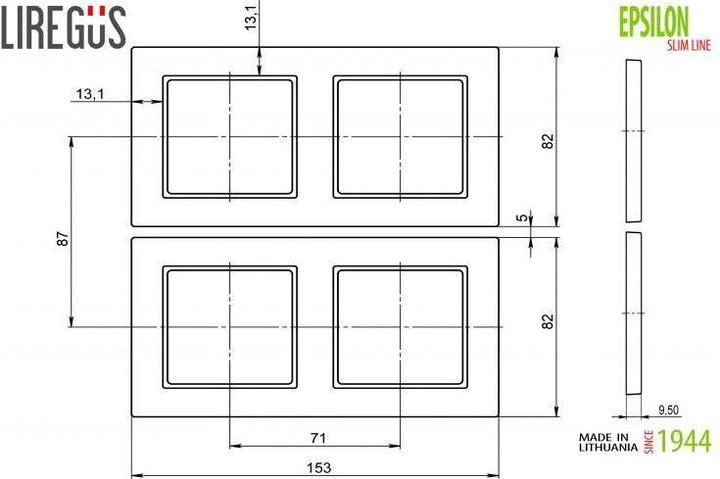 Actual product image Liregus FRAME EPSILON SLIM (K14-145-02 BLACK