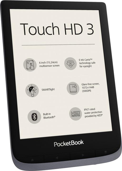 Actual product image PocketBook Touch HD 3 (6", 16 GB, Metallic Rey)