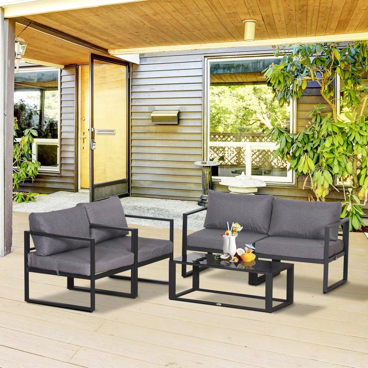 Produktbild Outsunny Gartengarnitur für 4 Personen