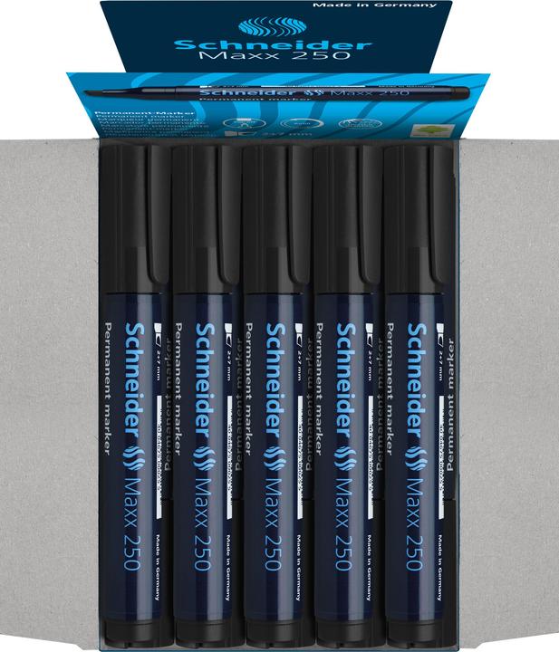 Produktbild Schneider Permanentmarker Maxx 250 Strichstärke: 2-7 mm Schreibfarbe: schwarz (Schwarz, 7 mm, 1 x)