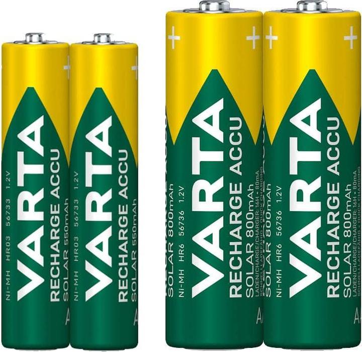 Produktbild Varta Recharge Accu Solar (2 Stk., AAA, 550 mAh)