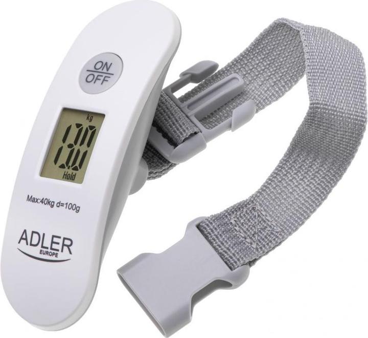 Adler | Travel Luggage Scale | AD 8189 | Maximum weight (capacity) 40 kg | Accuracy 100 g | White