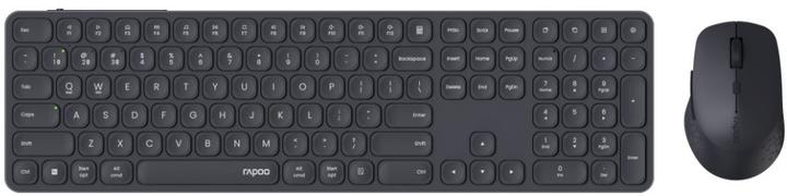 Productafbeelding Rapoo Draadloze multimodus bureauset 9810M, QWERTZ, donkergrijs (00228039) (NL, Draadloze)