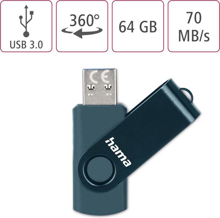 Produktbild Hama Rotate (64 GB, USB-A)