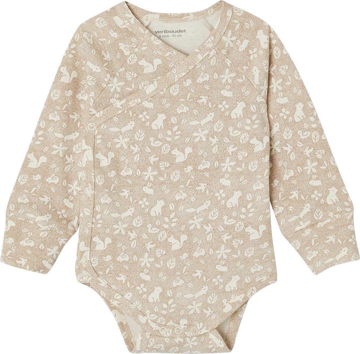 Actual product image Vertbaudet Bio-Kollektion: 3er-Pack mitwachsende Baby Wickelbodys mit langen Ärmeln (74)