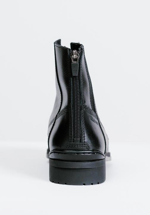 Produktbild Fouganza Reitstiefeletten 500 geschnürt Leder Damen schwarz (42)