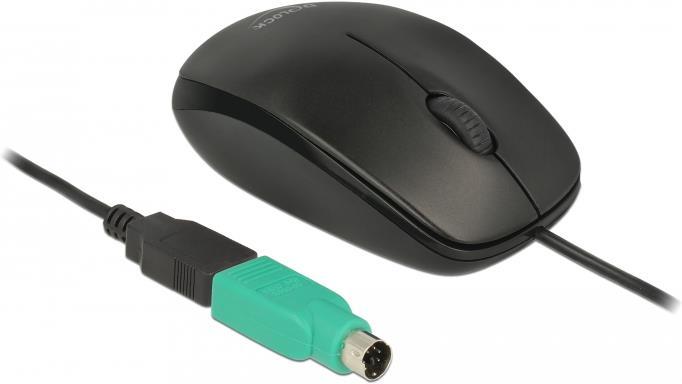 Produktbild Delock 12534  USB Typ-A + PS/2 Desktop Maus (Kabelgebunden)