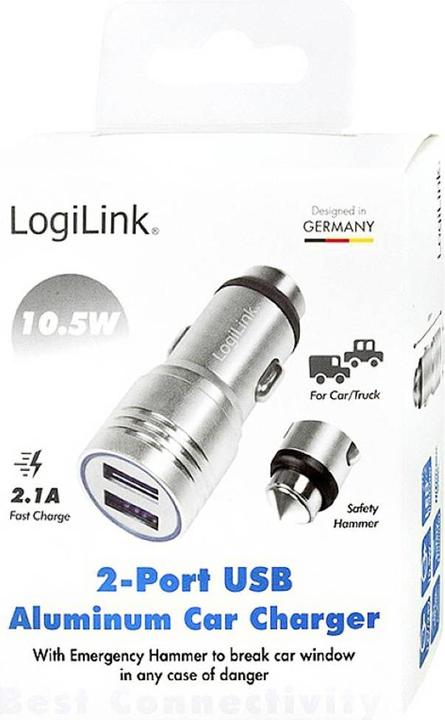 Produktbild LogiLink USB Kfz Ladeadapter