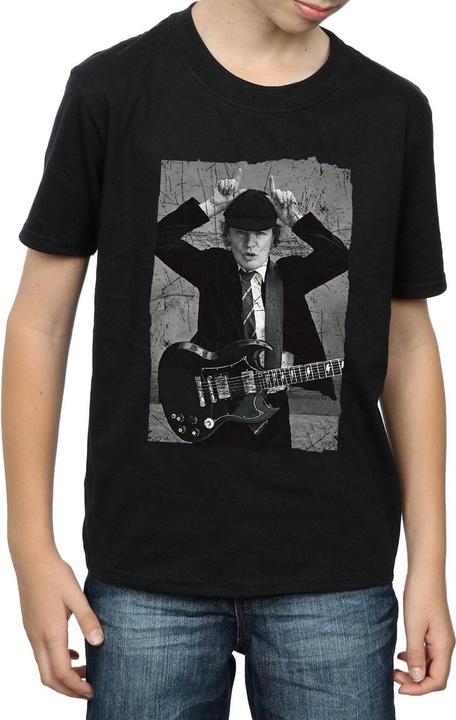 Immagine prodotto AC/DC Angus Young Distressed Photo Maglietta Ragazzi (128)