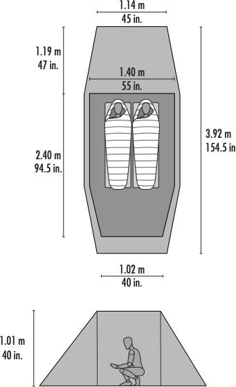 Produktbild Msr Tindheim 2 (Tunnelzelt, 2.92 kg, 2 Personen)