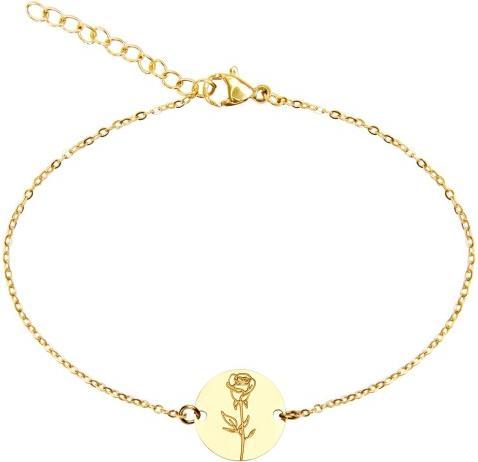 HCA Armband - "Your Flower" - Edelstahl vergoldet - Rose (Edelstahl)