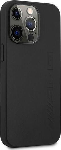 Image du produit Mercedes AMG AMHCP14LDOLBK étui rigide en cuir pour iPhone 14 Pro 6,1" czarny/black Hot Stamped (Apple iPhone 14 Pro)