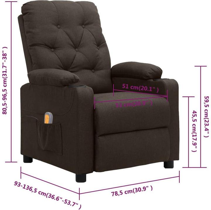 Actual product image VidaXL Electric massage chair
