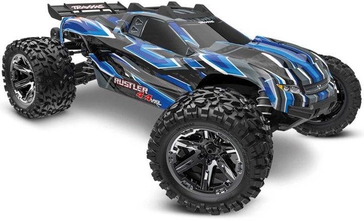 Traxxas S.TRUCK RUSTLER VXL 1:10 4WD EP RTR BLUE TQi 2.4GHz BRUSHLESS OHNE Ladegerät und OHNE Akku (RTR Ready-to-Run)