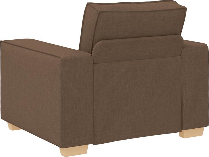 Produktbild VidaXL 3-teiliges Sofaset mit Kissen braunes Gewebe (3-Sitzer)