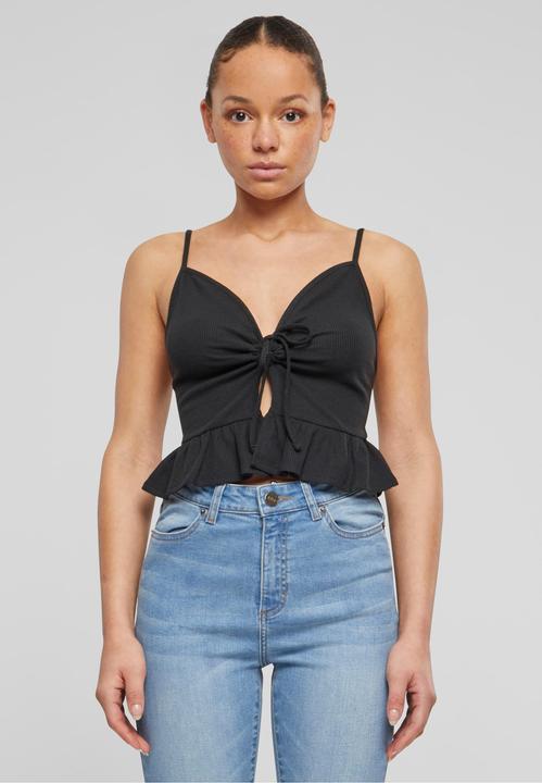 Immagine prodotto Urban Classics Top con volant in piqué Waffle da donna - 137877 (4XL)