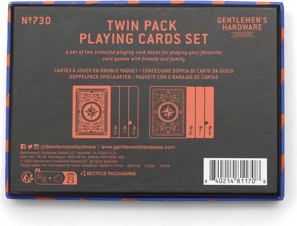 Actual product image Gentlemen's Hardware Twin Pack Playing Cards (English)